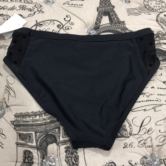 Ella Moss Polka Dot Mesh High Waist Bikini Bottoms - Picture 8 of 8